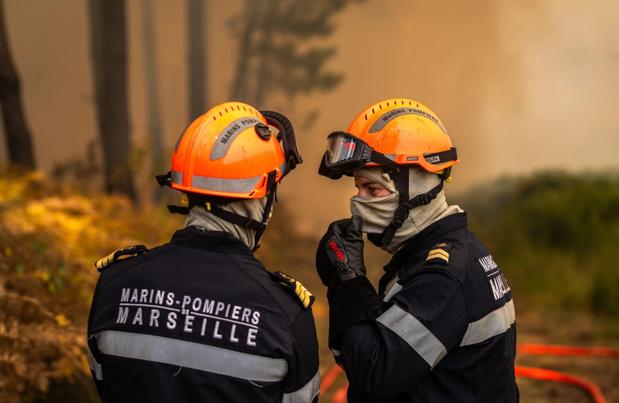 Французькі рятувальники гасять лісову пожежу
