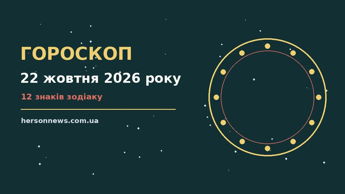 Астрологічний гороскоп на 22 жовтня 2026 року, символи знаків Зодіаку на тлі ранкового неба