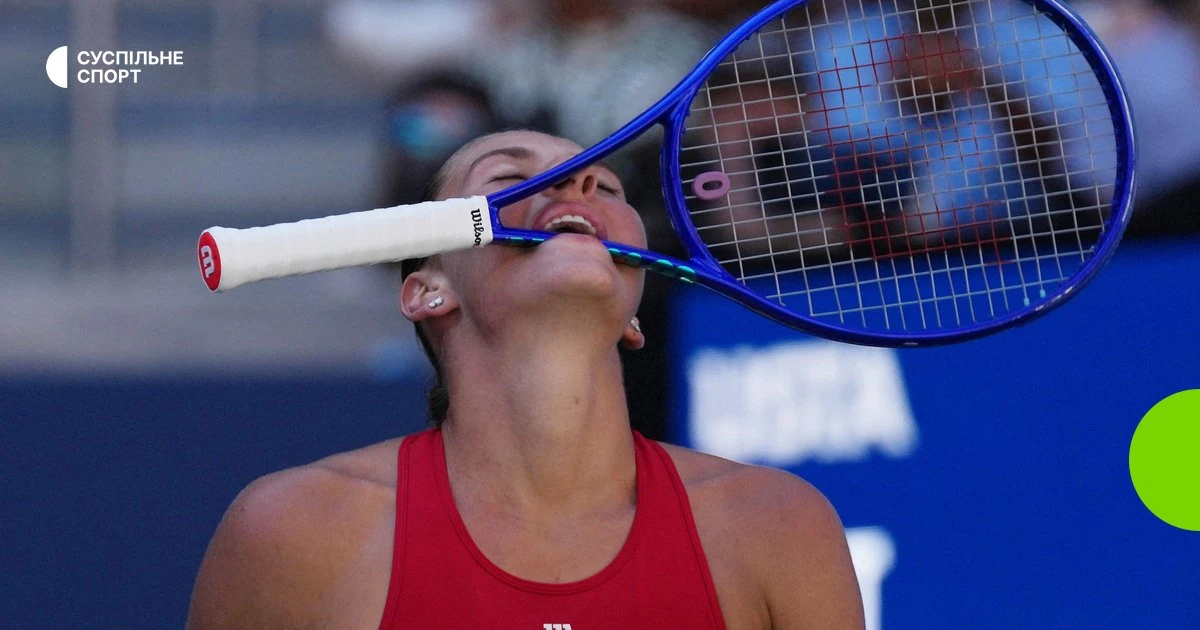 Марта Костюк під час матчу WTA 500 у Нінбо