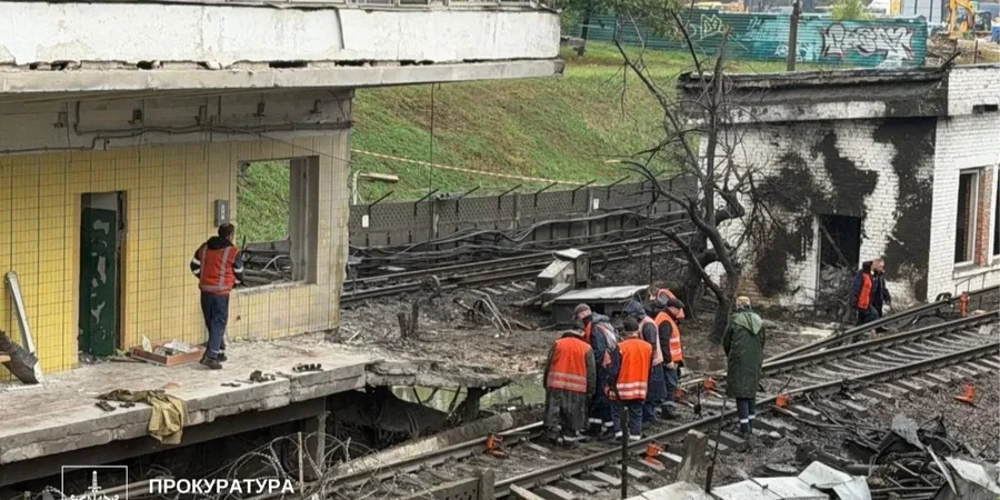 Станція метро «Чернігівська» у Києві після пошкоджень від російського удару 19 жовтня
