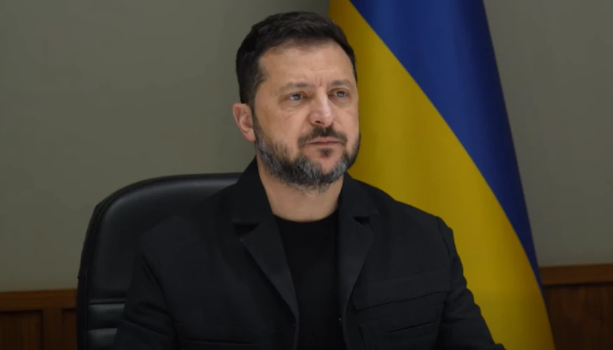 Володимир Зеленський під час інтерв'ю Reuters із позначенням операції «Вівальді» та площі 125–140 км²